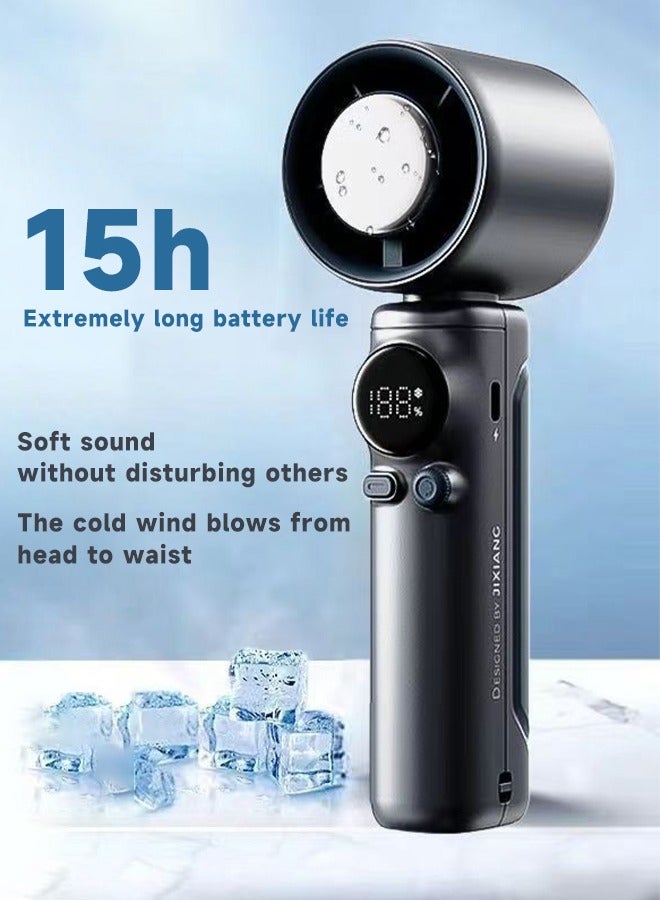 عام مروحة يدوية قابلة للطي خارجية معلقة برقبة ثلجية مضغوطة بمنفذ USB للتبريد - Image 2