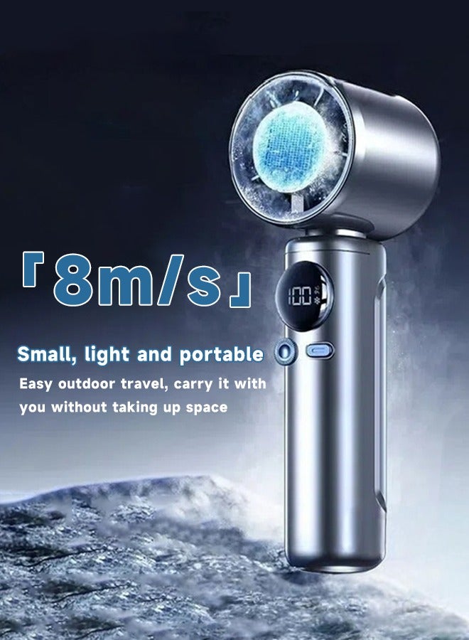 عام مروحة يدوية قابلة للطي خارجية معلقة برقبة ثلجية مضغوطة بمنفذ USB للتبريد - Image 3