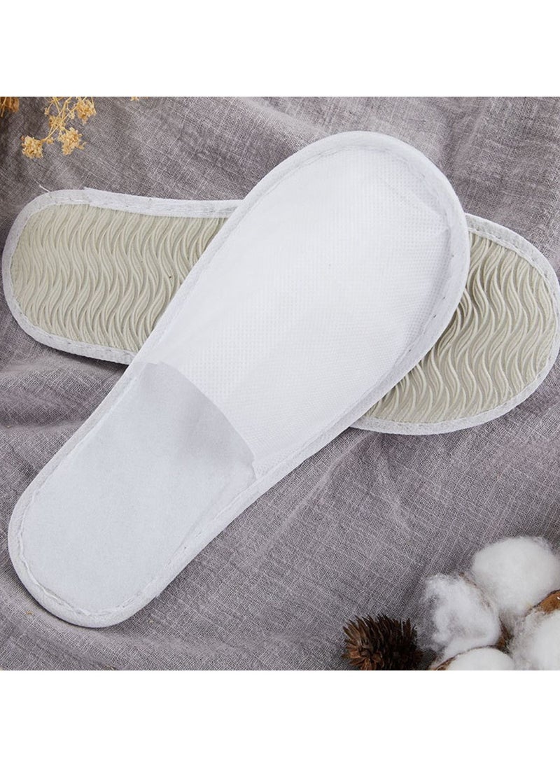 Via Saffi - 36 Pairs Disposable Bath Slippers for Ramadan Guests - Bulk Slipper Pack for Hotel, Spa, Travel, Shoeless Home, White Closed Toe - Image 1