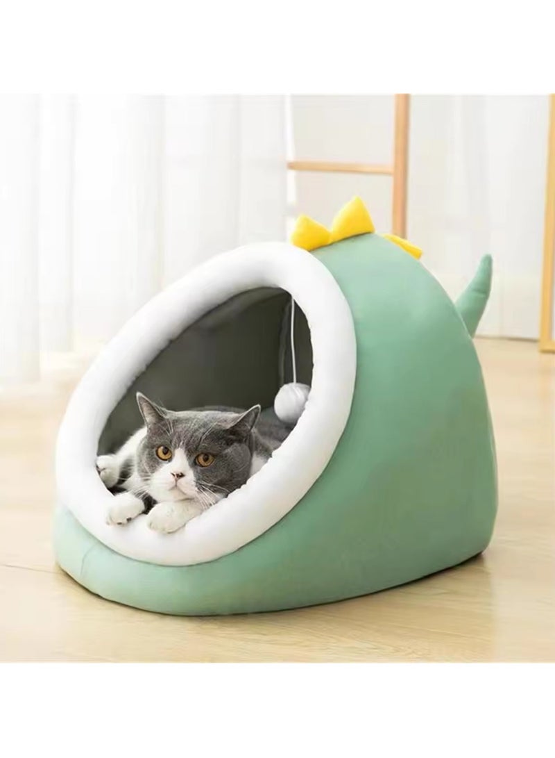 1pc Cat Bed Semi-Enclosed Removable Kitten Puppy Sofa Four-Season Universal Cozy Pet Bed Comfortable Dog Bed Pet Cushion - Image 1