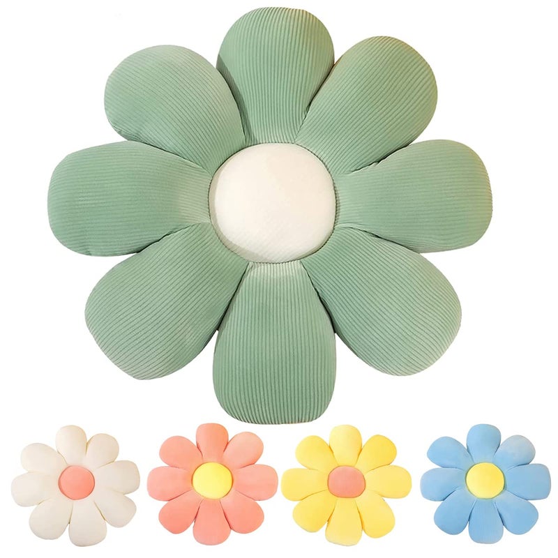 Kekeso Kekeso Flower Floor Pillow Seating Cushion Daisy Flower Throw Pillow Cute Room Decor for Girls Flower Plush for Reading and Lounging Comfy Pillow 38cm1496inch Green 