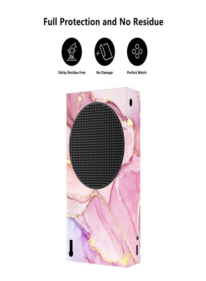 PlayVital Cosmic Pink Gold Marble Effect Custom Vinyl Skins for Xbox Core Wireless Controller, Wrap Decal Cover Stickers for Xbox Series S Console Controller - Image 3