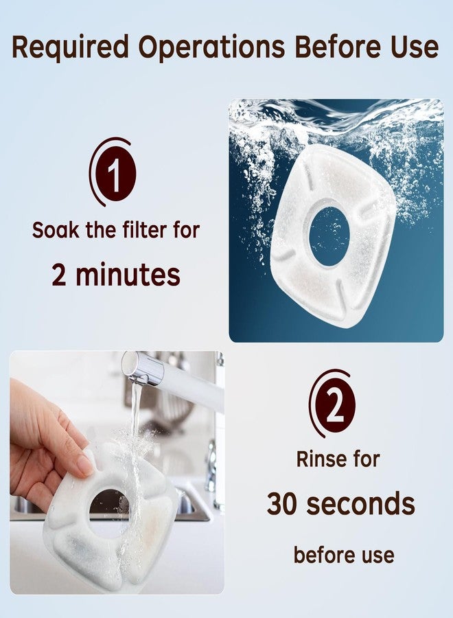 KANCHOU Cat Water Fountain Filter 8 Pcs,4 Pack Cat Fountain Replacement Filters with 4 Pre-Filter Sponges Compatible with 95oz/2.8L/67oz/2L and 135oz/4L Automatic Pet Water Dispensers - Image 5