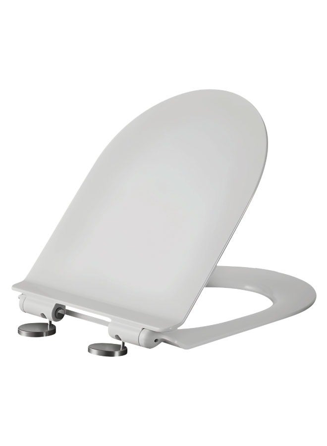 B Bagno Ultra-Slim Soft Close Toilet Seat Cover Wc White Lid - Image 2