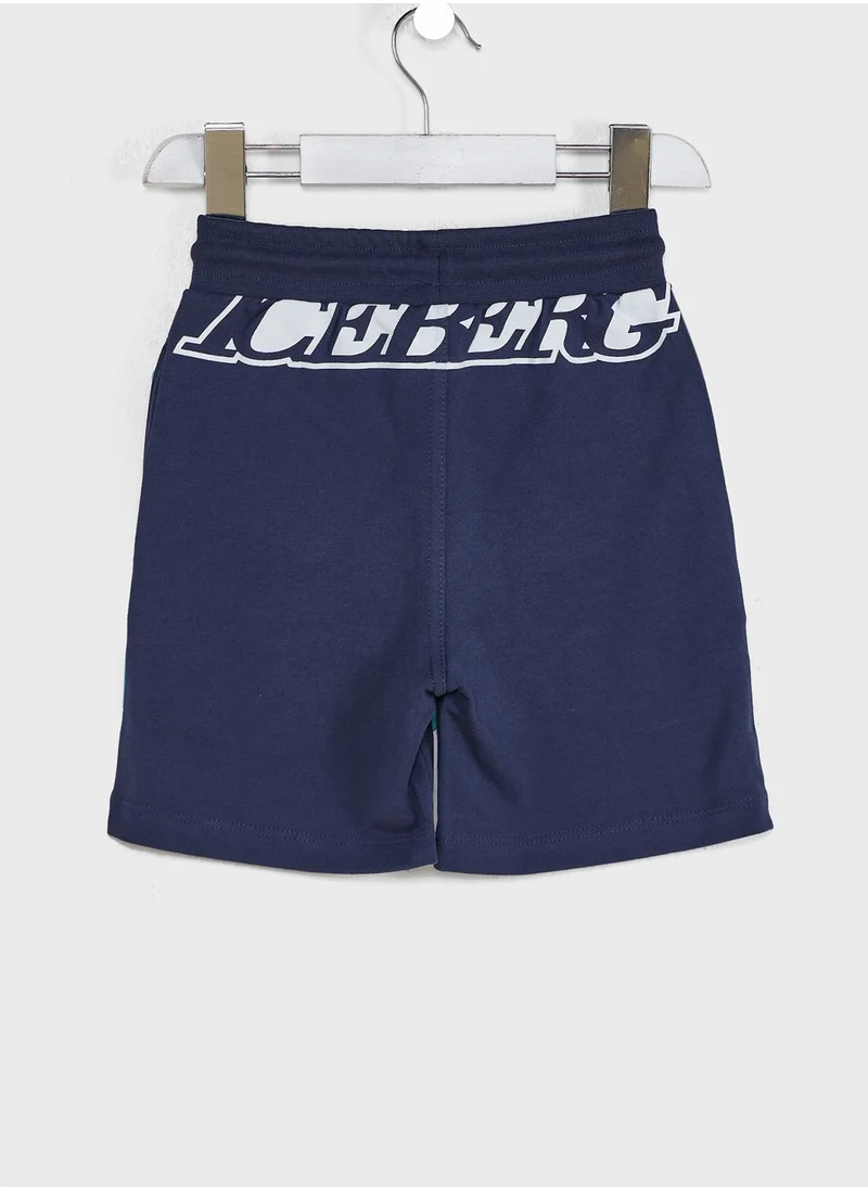 Ice Iceberg Kids Tie Waist Shorts