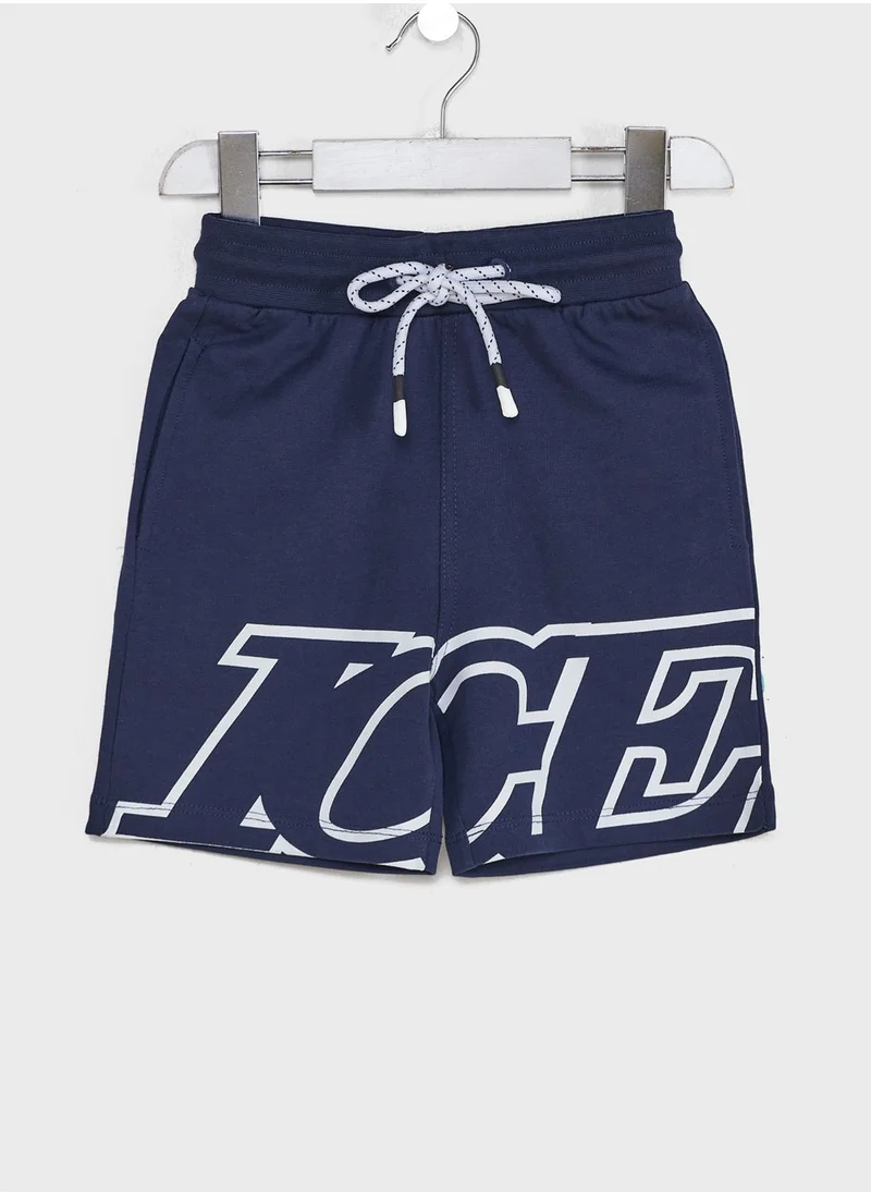 Ice Iceberg Kids Tie Waist Shorts