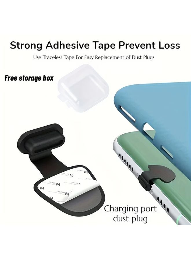 سدادة غبار USB-C سوداء مضادة للضياع لمنفذ Type-C للأندرويد - Image 4
