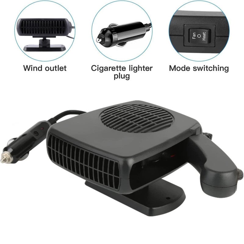 24V Car Heater 150W Fast Heating - Low Energy Consumption Safe Auto Defroster for 24V Trucks Winter Defogging Camping Trips - Image 4