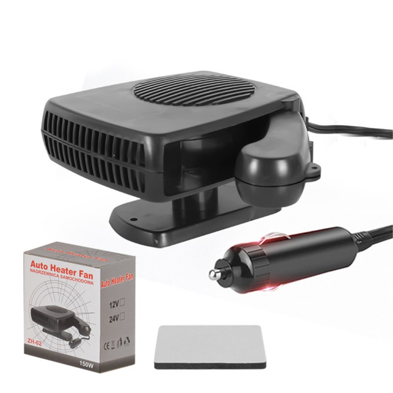 24V Car Heater 150W Fast Heating - Low Energy Consumption Safe Auto Defroster for 24V Trucks Winter Defogging Camping Trips - Image 2
