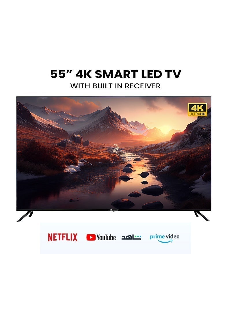 General Class 55-inch Un Breakable Smart TV with no frame - WebOS system - Built-in receiver with Magic Remote - 4K Ultra HD LED - Bluetooth - 8GB + 1.5GB RAM - 2 USB ports and 3 HDMI ports - 2 x 8W Stereo Speakers - GC-5524 - Image 3