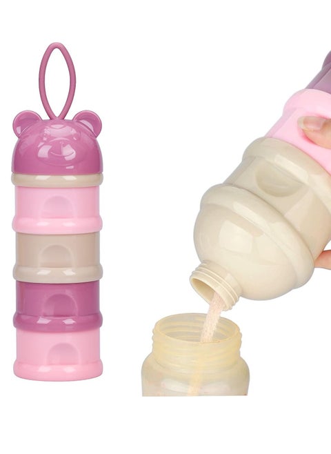 Baby Milk Powder Formula Dispenser Non-spill 3 Compartments Smart Stackable Baby Feeding Travel Storage Container