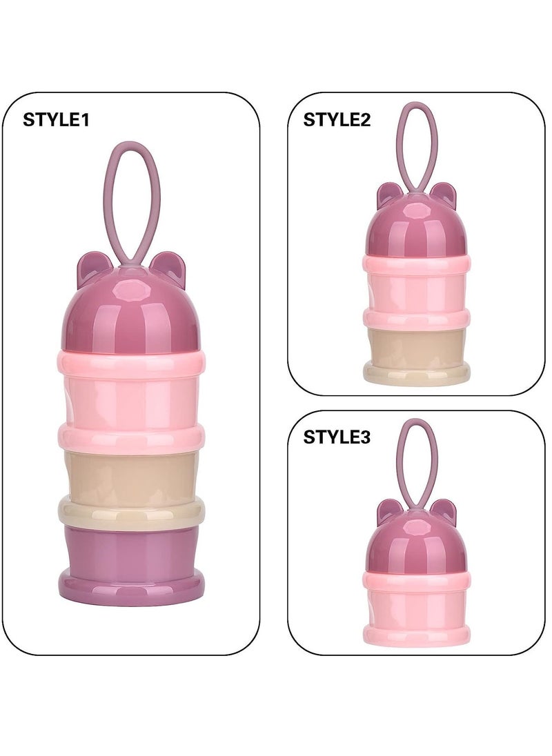 Baby Milk Powder Formula Dispenser Non-spill 3 Compartments Smart Stackable Baby Feeding Travel Storage Container