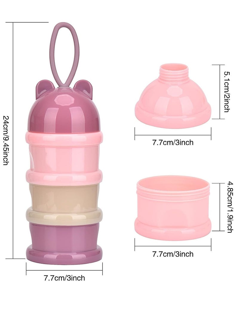 Baby Milk Powder Formula Dispenser Non-spill 3 Compartments Smart Stackable Baby Feeding Travel Storage Container