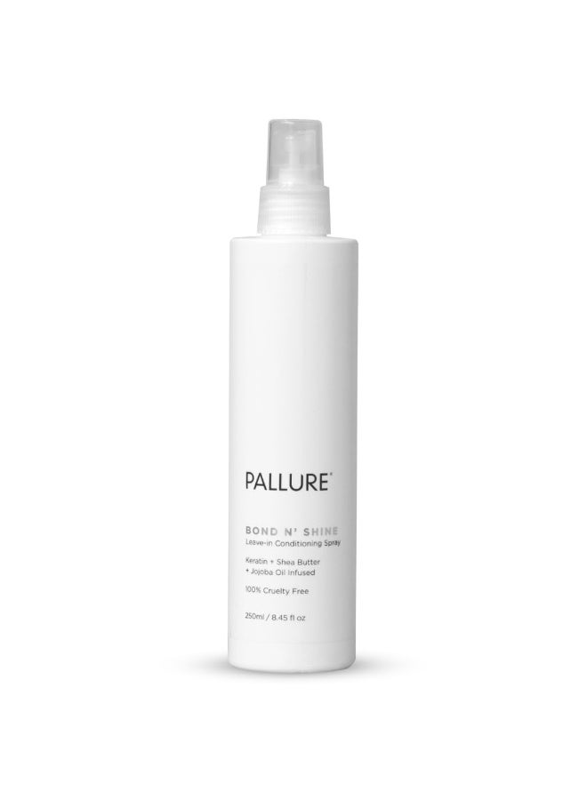 Pallure Bond N' Shine Leave-In Conditioning Heat Protecting Spray To Detangle, Strengthens, Repair Dry, Damaged Frizzy Hair, 250 ml  - Image 1