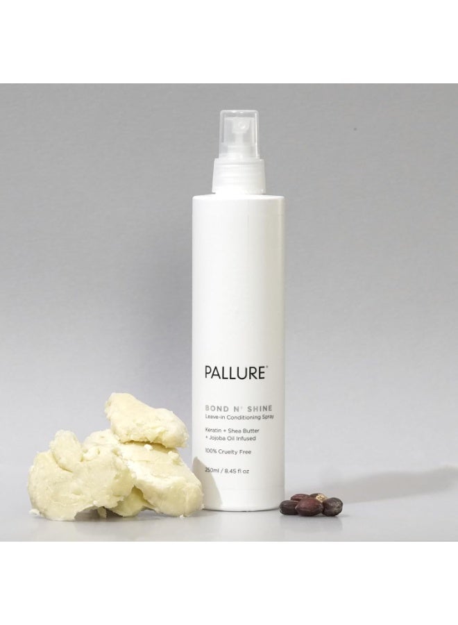 Pallure Bond N' Shine Leave-In Conditioning Heat Protecting Spray To Detangle, Strengthens, Repair Dry, Damaged Frizzy Hair, 250 ml  - Image 3