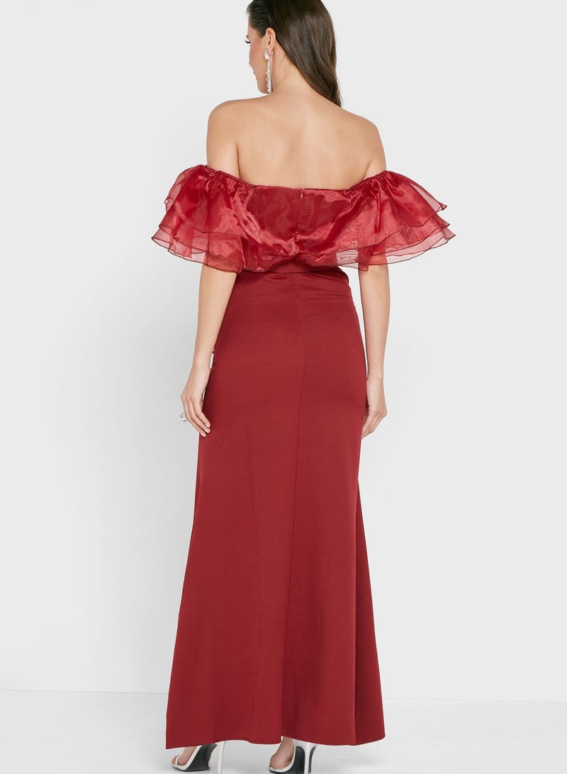 Ella Limited Edition Off-Shoulder Slit Dress  - Image 2