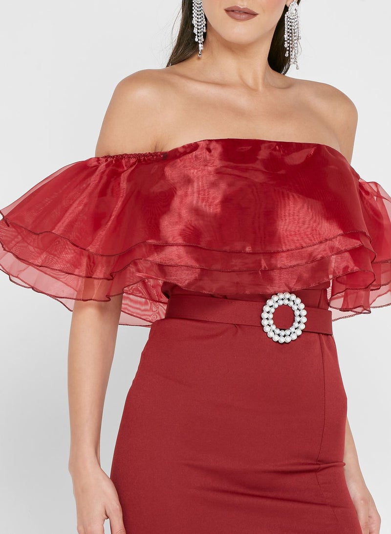 Ella Limited Edition Off-Shoulder Slit Dress  - Image 3