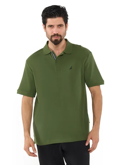 نوتيكا تيشيرت بولو قطن بريميوم بشعار أساسي بقصة عادية