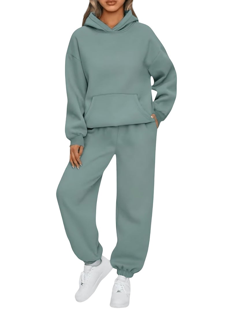 KANSOON Sweatsuits for Women Set 2 Piece Outfits Long Sleeve Hoodie Oversized Sweatshirt Jogger Pants Casual Tracksuit Sets - Image 1