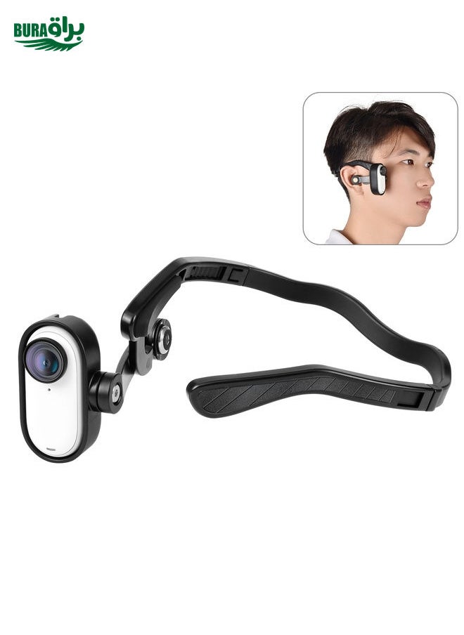 BURAQ For Insta360 GO 3 / GO 3S PULUZ Magnetic POV Holder Head Mount (Black)  - Image 1