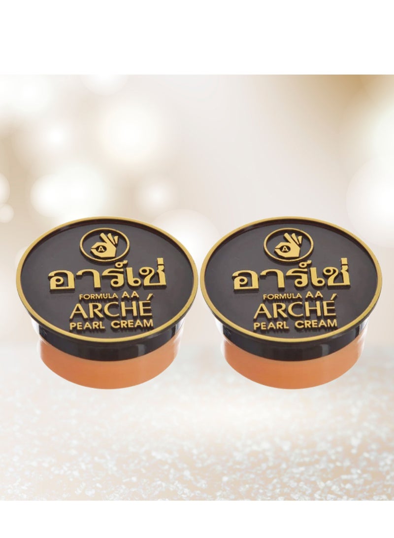 Arche 2 Pieces Skin Lightening Cream 5 Grams 3 In 1 With Multiple Properties Including Covering Black Spots On The Face Sun Protection Softening The Skin Cream Before Makeup - Image 1