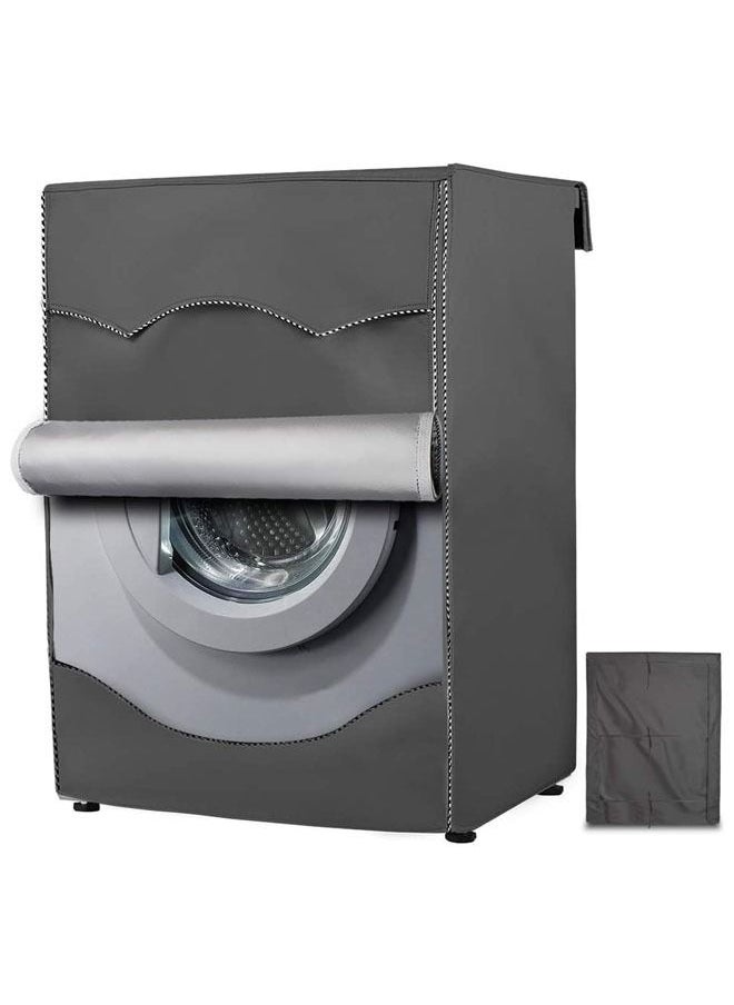 Arabest Washing Machine Cover/Dryer Cover,Fit for Most 7.5-12KG. Front loading Machine,Cover on 4 Sides-Maximum Protection(Gray，W27 D33 H39 inches)  - Image 1