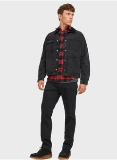 JACK & JONES Jjiclark Jjeven Rinse  Wash Straight Fit Jeans  - Image 4
