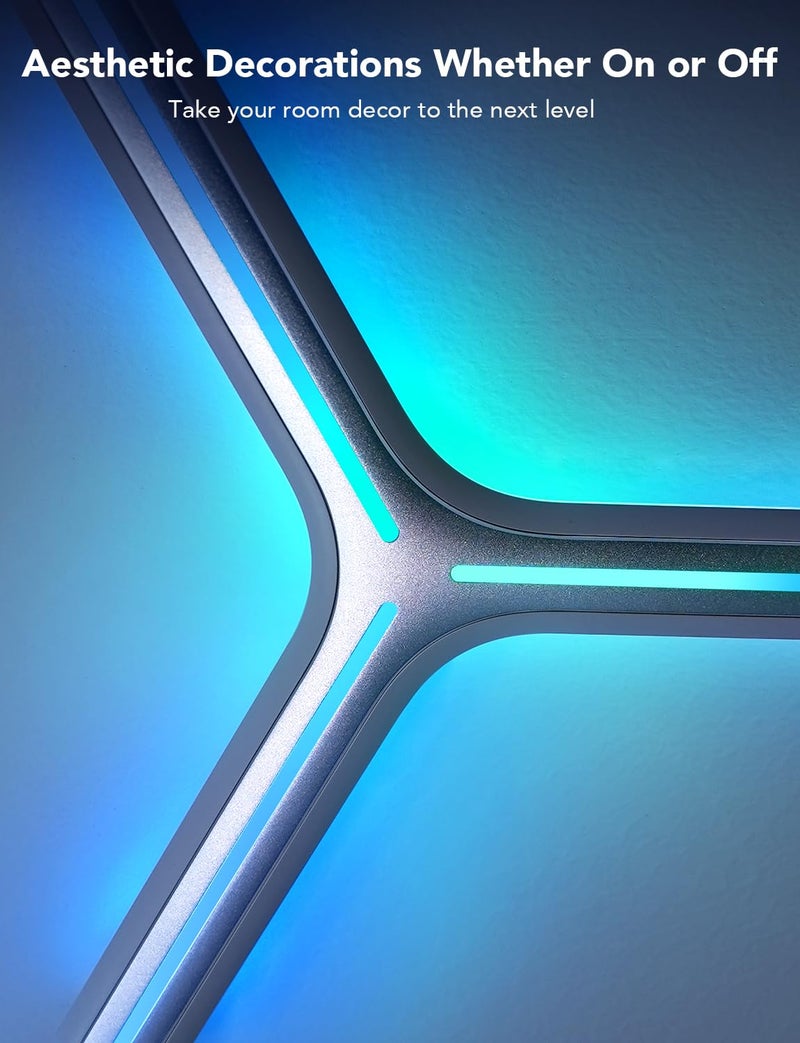 Govee Glide Y RGBIC LED Wall Lights, Smart Wi-Fi Gaming Lights with Music Sync, DIY and Timer Feature, LED Lights for Gaming Room, Wall Light 7 Pack - Image 2