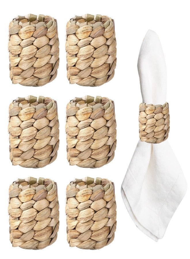 APTWOW Farmhouse Napkin Rings, Hand-Woven Napkin Rings for Table Decor, Fall Rustic Napkins Rings, Napkin Holder Buckles for Holiday Party, Easter, Birthday, Thanksgiving, Christmas - Image 1