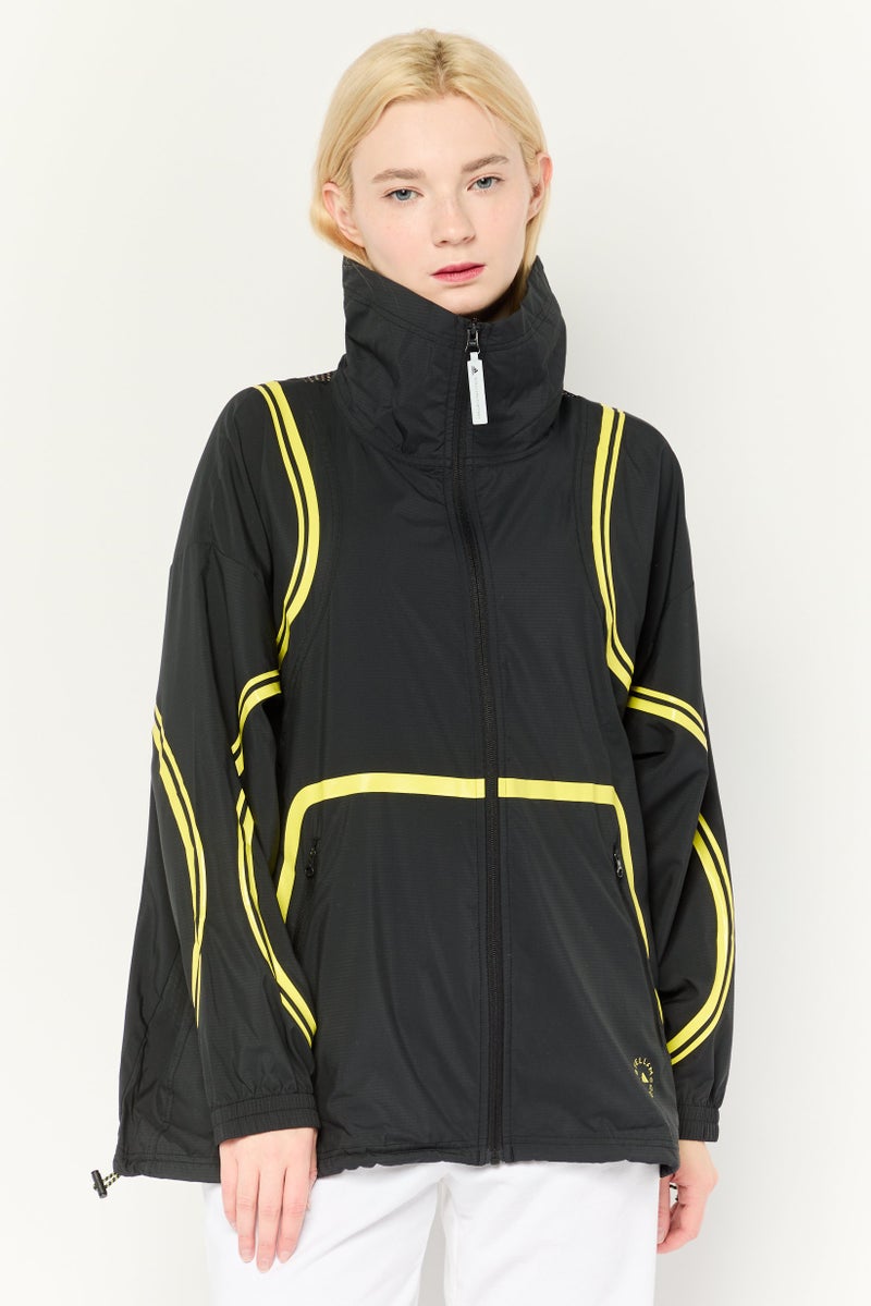 Adidas by Stella McCartney Women Loose Fit Long Sleeve Outdoor Windbreaker, Black - Image 1