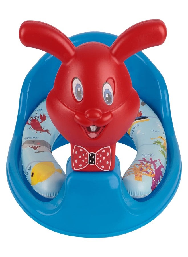 Zerya Kids Toilet Trainer Baby Potty Seat With Rabbit Handle And Back Support Toilet Seat For Girls & Boys (Blue) - Image 1