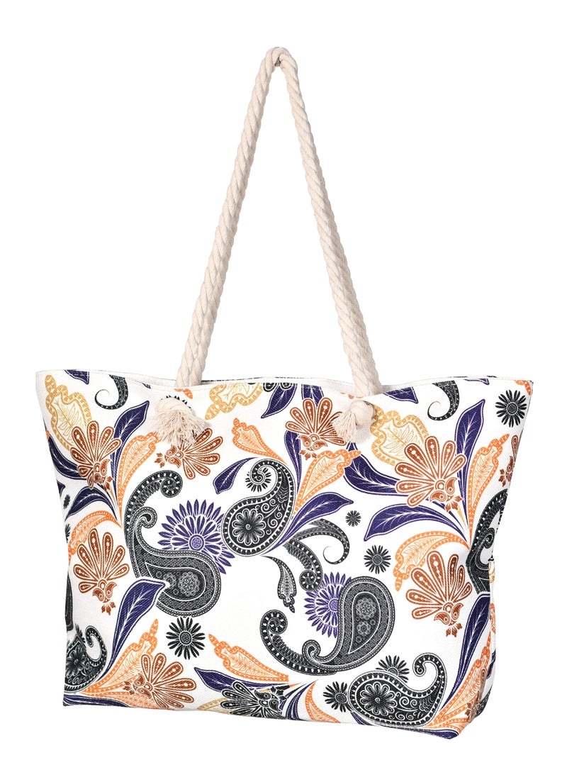 MORANO Waterproof Beach and Shopping Bags, Large Zipper Tote Bag, Shoulder Bags  - Image 1