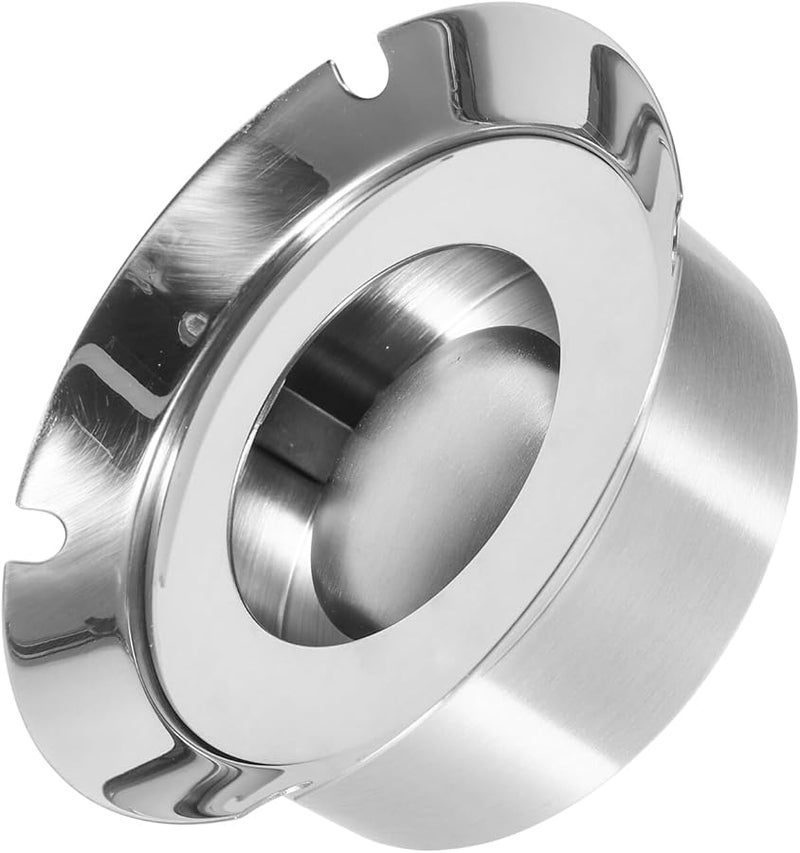 304 صينية رماد من الفولاذ المقاوم للصدأ، تصميم إسكندنافي بسيط، حامل رماد دائري للاستخدام الداخلي والخارجي - Image 1