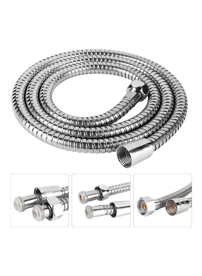 خرطوم مرن لدش الاستحمام مضاد للانفجار ومصنوع من الستانلس ستيل فضي 20*10*20سم - Image 2