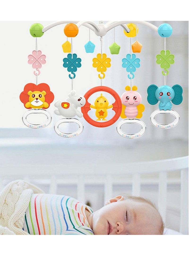Baby Bed Mobile, 3 in 1 Cot Bed Toy Mobile with Music Box and Baby Projector, Removable Rotating Sensory Toy for Babies, Boys, Girls, Kids, Attach to the Crib  - Image 2