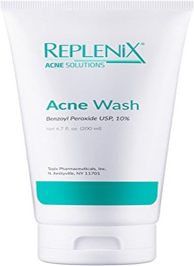 Replenix - 10% غسول بيروكسيد البنزويل، منظف متطور لحب الشباب للوجه والجسم، 6.7 أونصة. - Image 1