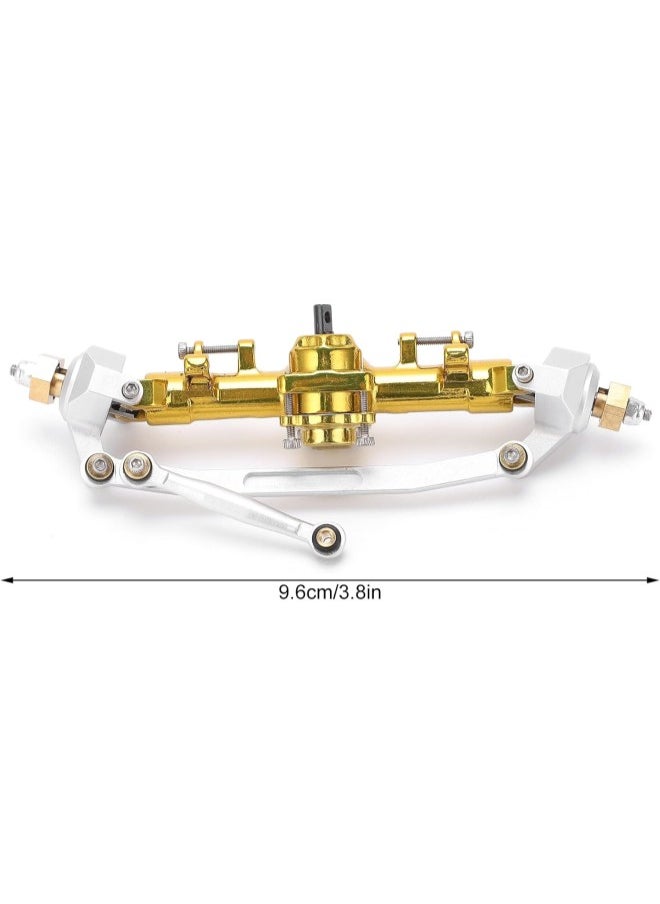 klarako - RC Front and Rear Axle Assembly, Rock Crawler Axle, Front and Rear Axle Assembly for Axial SCX24 Front and Rear Aluminum Alloy Strong for Axial for SCX24 90081 1/24 RC - Image 1