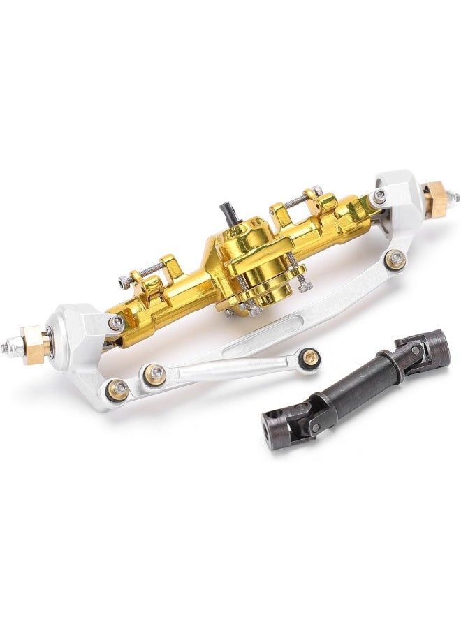 klarako - RC Front and Rear Axle Assembly, Rock Crawler Axle, Front and Rear Axle Assembly for Axial SCX24 Front and Rear Aluminum Alloy Strong for Axial for SCX24 90081 1/24 RC - Image 1