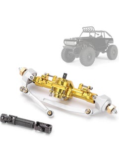 RC Front and Rear Axle Assembly, Rock Crawler Axle, Front and Rear Axle Assembly for Axial SCX24 Front and Rear Aluminum Alloy Strong for Axial for SCX24 90081 1/24 RC