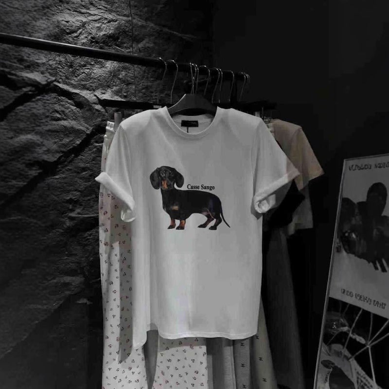 Chubby Girl South Korea Dongdaemun 2025 Loose Casual American Retro Dog Plus Size Short-Sleeved T-Shirt For Women - Image 1