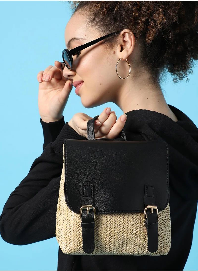 Haute Sauce Shirley Black & Cream Backpack