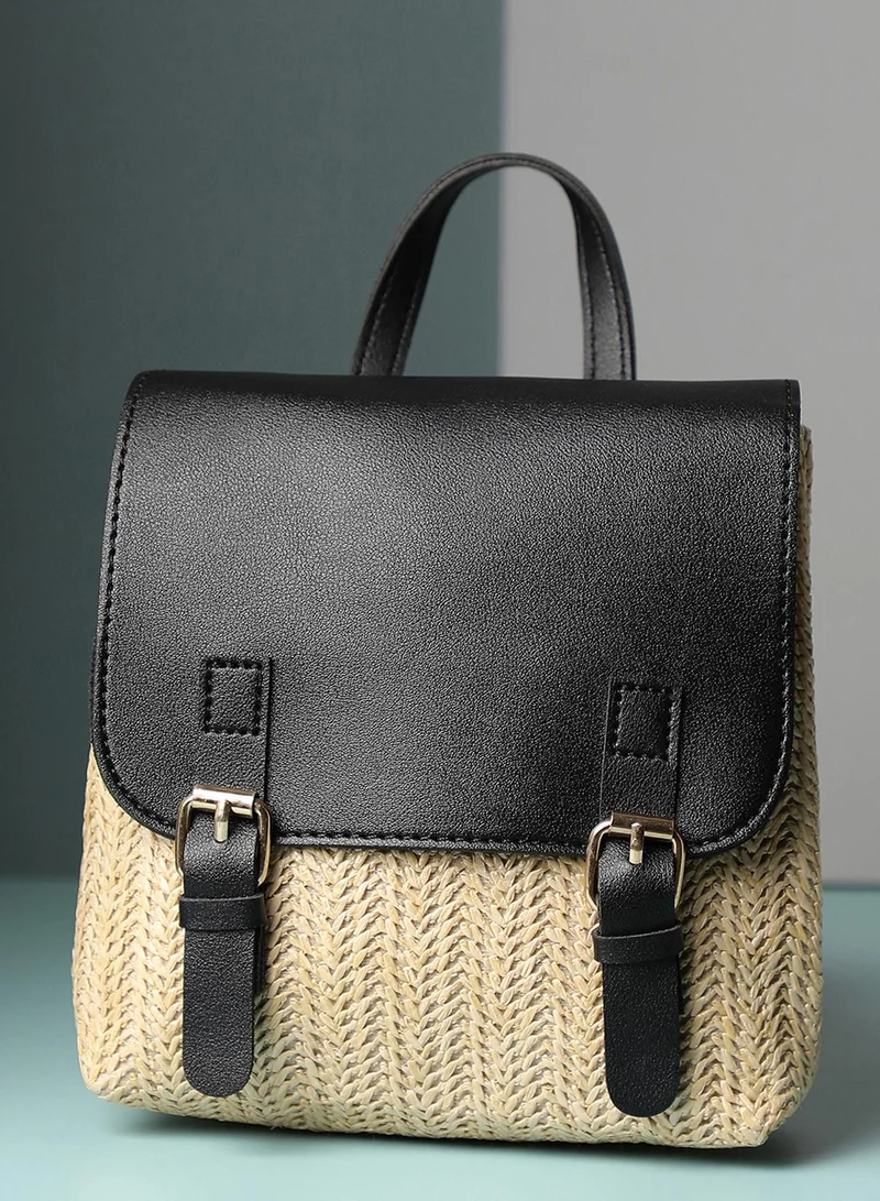 Haute Sauce Shirley Black & Cream Backpack