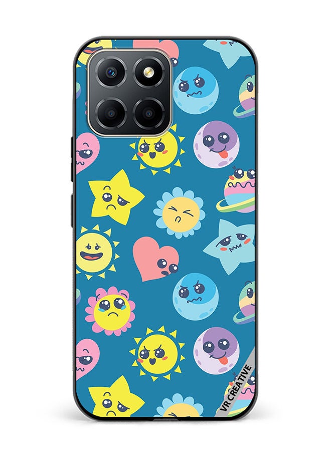 VR CREATIVE Protective Case Cover For Honor X6 Various Cartoon Emoticons Design Multicolour - Image 1