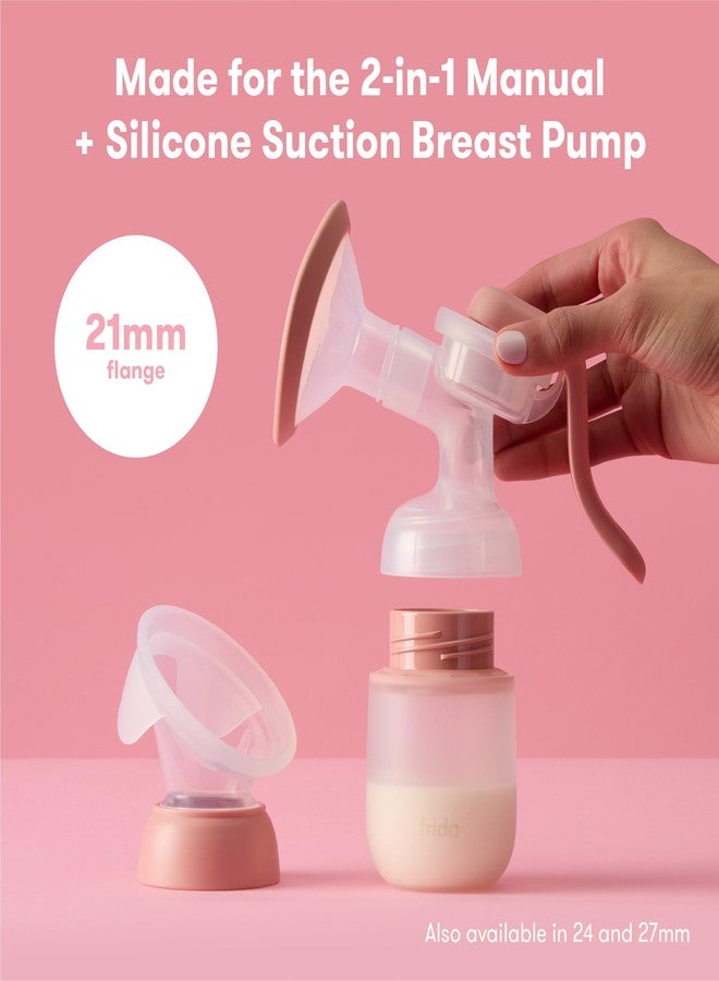 Frida Mom Breast Pump Flange Insert 21mm, Silicone Pump Insert, SoftFeel Flanges, Compatible with Frida Mom 2-in-1 Manual + Silicone Suction Breast Pump, BPA Free - Image 2