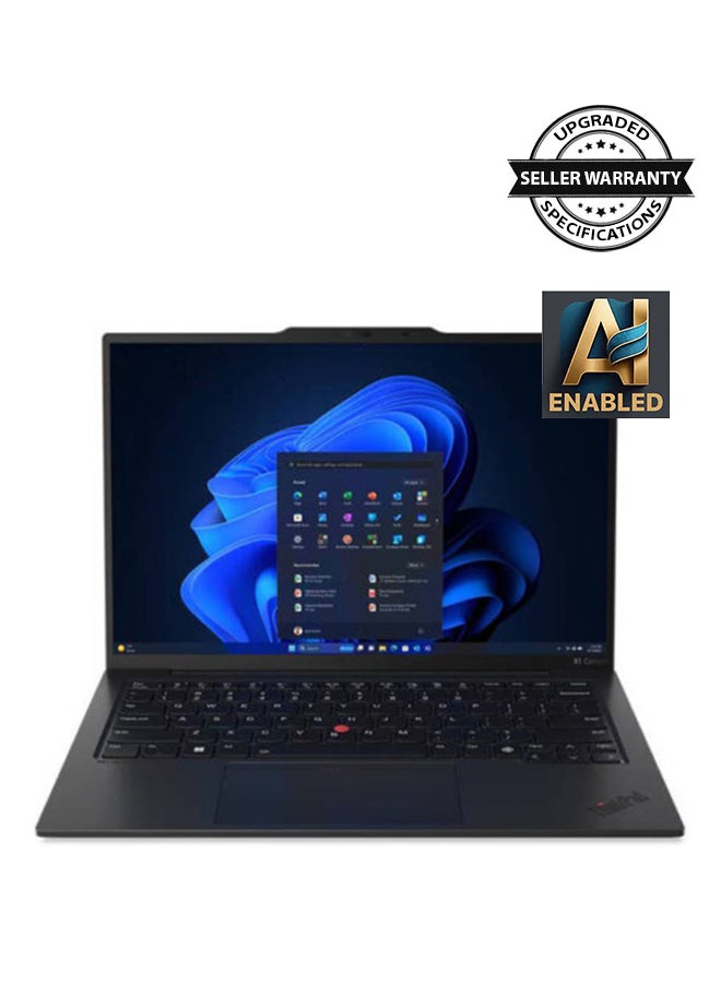 لينوفو لابتوب ثينك باد X1 كاربون الجيل 12 (نسخة مطورة) بشاشة IPS مقاس 14 بوصة، مع معالج كور ألترا 7 155U/ذاكرة RAM سعة 32 جيجابايت/قرص SSD سعة 512 جيجابايت/رسومات إنتل إيريس XE/ويندوز 11 برو - Image 1