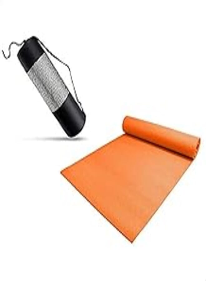Gymbit Yoga Mat with Carrying Bag, 6 mm - Orange