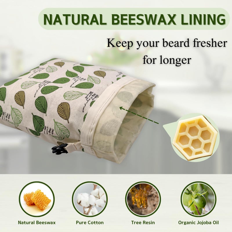 BYTTME 2 Pack Beeswax Bread Bags for Homemade Bread with Zipper, Large 13x17'' Reusable Beeswax Sourdough Bread Storage Bag, Keep Loaves Fresh Longer, Freezer Safe & Airtight, Natural, Zero Waste - Image 3