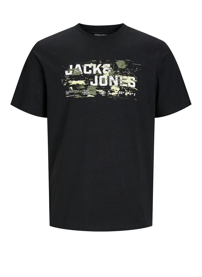 JACK & JONES Jcooutdoor Logo Crew Neck T-Shirt