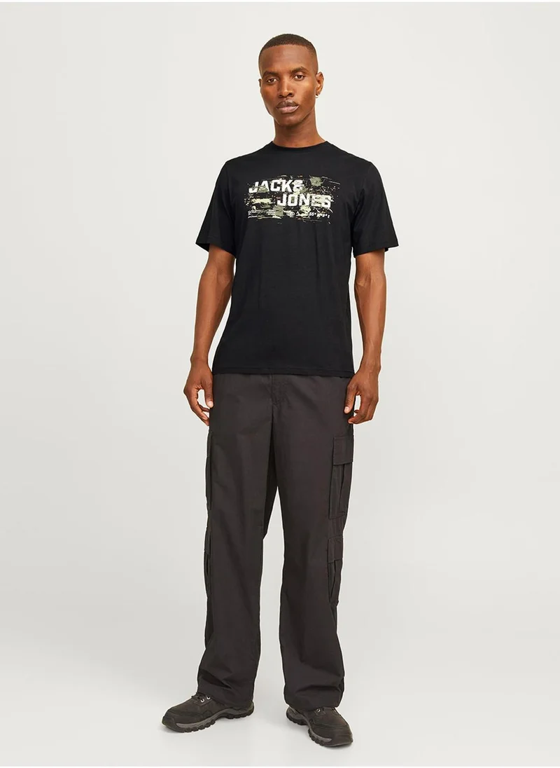 JACK & JONES Jcooutdoor Logo Crew Neck T-Shirt