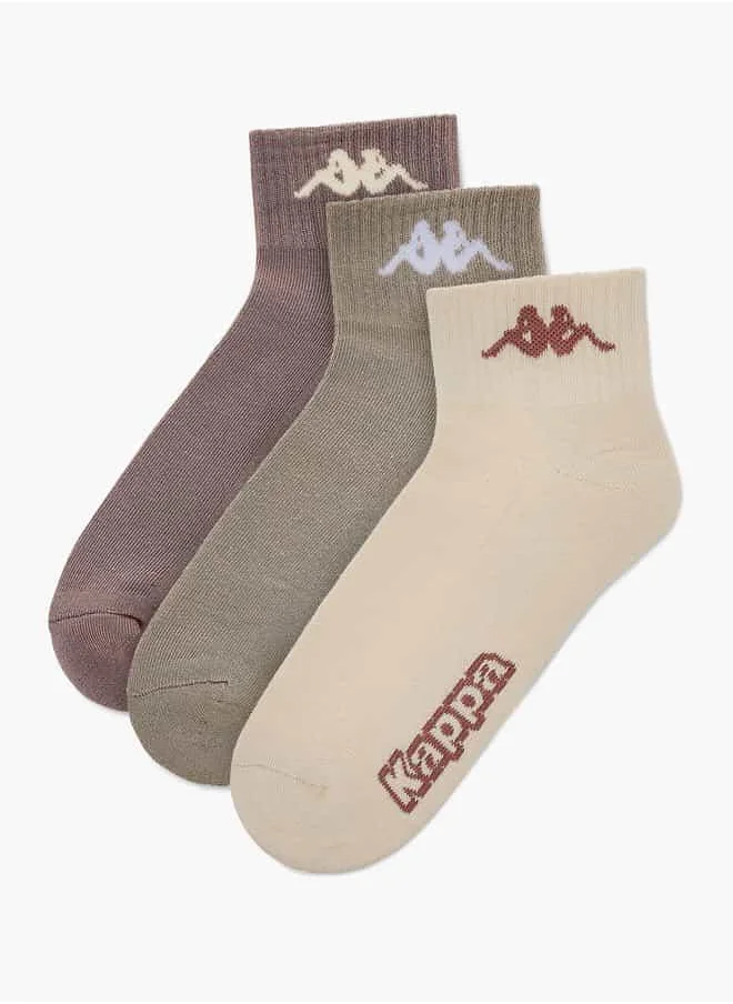 Kappa Set of 3 - Kappa Logo Print Ankle Length Socks